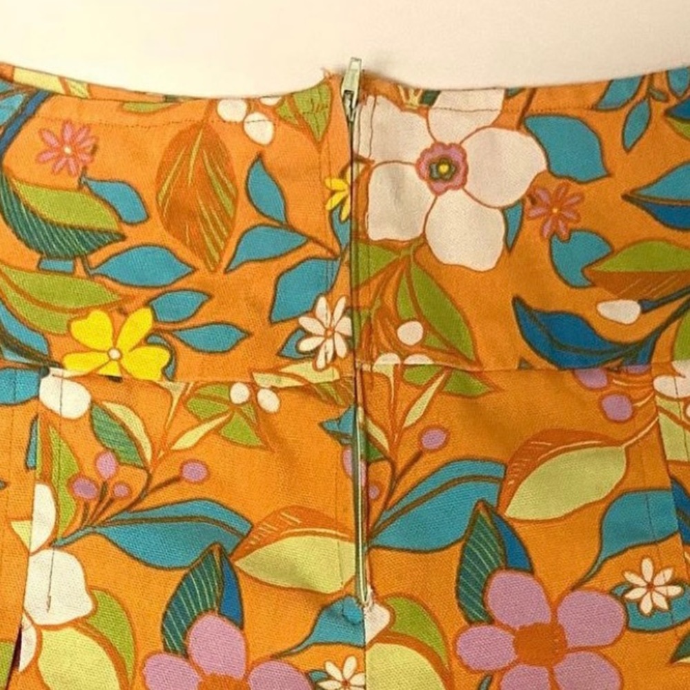 Urban Outfitters Orange Retro Mini Skirt | S - Picture 2 of 8